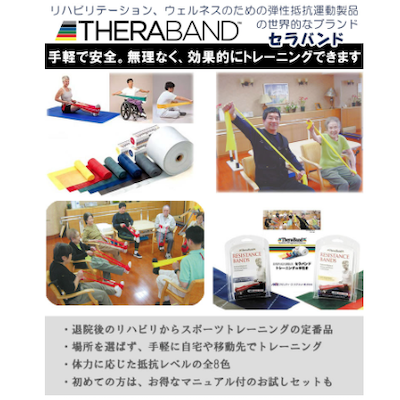 弾性抵抗運動具 セラバンドトレーニングセット【THERA-BAND 筋力